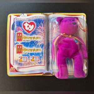 Ty Teenie Beanie “Millennium” Bear NIB McDonald’s 
1999